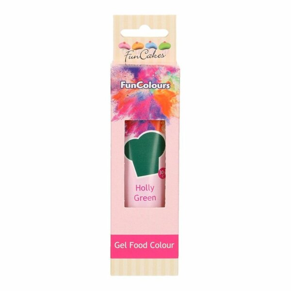 FunCakes Edible FunColours Gel - Holly Green 30g