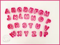 27 keksausstecher Alphabet dim. 5,2 x h 2,2 cm