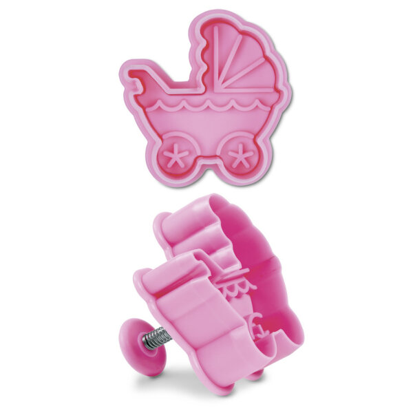 Städter  Präge-Ausstecher mit Auswerfer Kinderwagen 5 cm