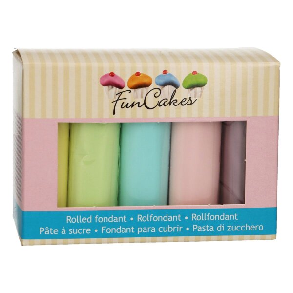 FunCakes Rollfondant Multipack Pastel Colours 5x100g