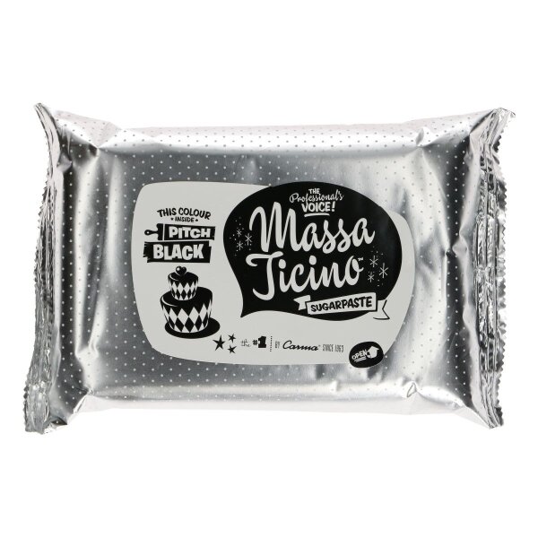 Massa Ticino Rollfondant Schwarz Pitch Black 1kg