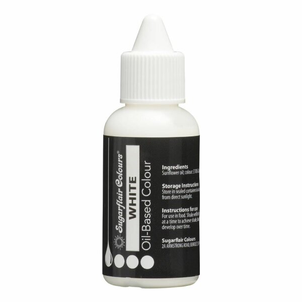 Sugarflair Farbe auf ölbasis - Weiß 30 ml