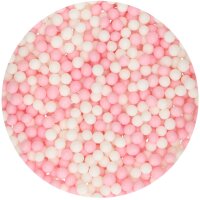FunCakes Soft Pearls Medium Rosa/Weiß 60 g