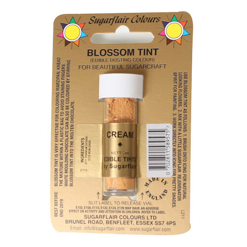 Sugarflair "Blossom Tint" - essbare Puderfarbe - Farbe: CREAM- 2g